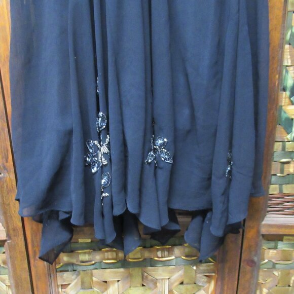 JKara Black Formal Dress with Sequin and Beaded Detail - Picture 2 of 12